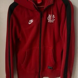 Nike Red and Black Full-Zip Hoodie